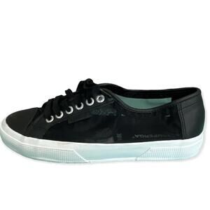Black Mesh‎ Superga Shoes size 39.5 or womens US 8.5 EUC